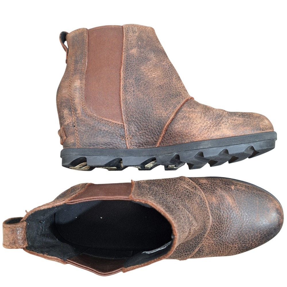 Sorel Arctic Wedge II Chelsea Boots Women's Size 9 Brown Leather Waterproof - Picture 8 of 8